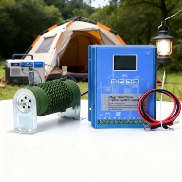 Imagem de 24v,HYZHANHONG Controlador de Sistema Híbrido Eólico-Solar de Alto Desempenho, Controlador de Carga Híbrido Eólico/Solar Inteligente, com Resistor para Turbina Eólica Versátil (48V-10000W)