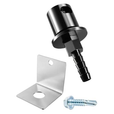 Imagem de Válvula de rolagem de ventilação do tanque de combustível 19-174 com kit de suporte adequado para Holley Sniper EFI Upgrade 5/16 Mangueira Barb, válvula de retenção de rolagem preta