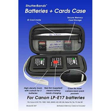 Imagem de Baterias + Cartas Capa para Canon LP-E17 Baterias (compatível com Canon EOS R, 77D, 750D, 760D, 8000D, M3, M5, M6, Rebel T6i, T6s, T7i, Kiss X8i)