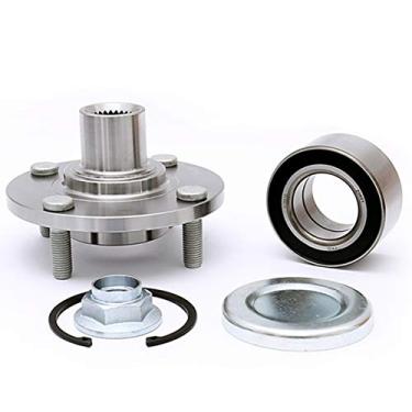 Imagem de FKG Conjunto de cubo de rolamento de roda dianteira 518510 adequado para Ford Focus 2000-2011, 4 terminais