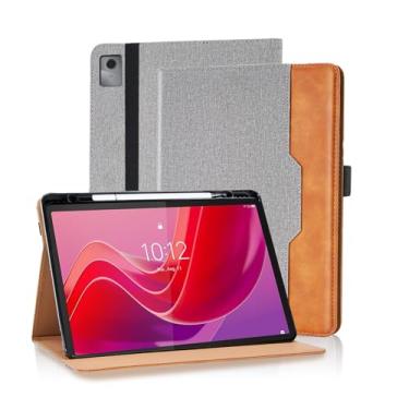 Imagem de Varohix Capa para Lenovo Tab M11 11 polegadas 2024 capa (modelo: TB330FU) suporte de visualização multiângulo com alça de mão capa M11, cinza