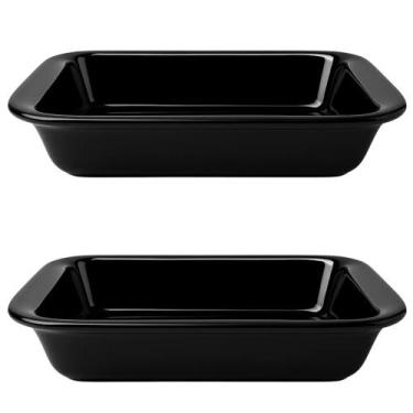 Imagem de Kit 2un Travessas Refratárias Cerâmicas Retangulares Assadeira Multius