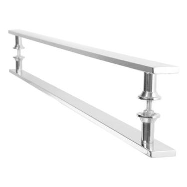 Imagem de Puxador Barra Chata Inox Para Porta De Madeira Vidro 80 cm - HomeFull