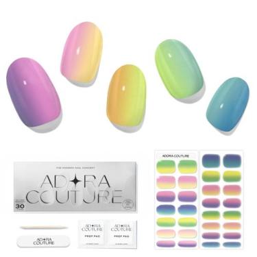 Imagem de Tiras de unhas de gel Adora Couture semicuradas com luz UV, 30 unidade