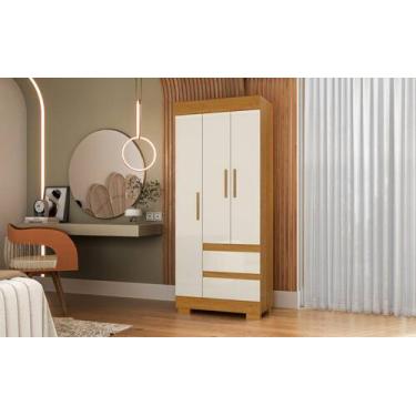 Imagem de Guarda Roupa Acp Maya 03 portas com pés MDP - ACP MÓVEIS, CINAMOMO OFF