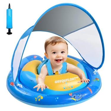 Imagem de Bóia de natação para bebês GEEQUFLOAT Anti-Rollover de 6 a 12 meses