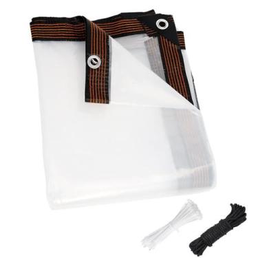 Imagem de Lonas de vinil transparente impermeáveis de 1,2 x 1,8 m com ilhós ZYP