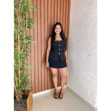 Imagem de Short Saia Plissado Com Babado Lastex Nas Costa