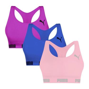 Imagem de Kit 3 Tops Puma Nadador Sem Costura Feminino