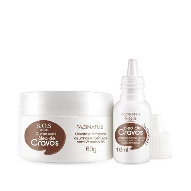 Imagem de Kit Óleo De Cravos 10ml + Creme Para Unhas 60g Facinatus