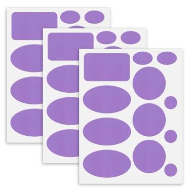 Imagem de Remendos de penugem fita de reparo de nylon autoadesiva | Remendos de tecido de nylon pré-cortados, à prova d'água, resistentes a rasgos, para fixar furos nas roupas, sacos de dormir (36 peças, roxo)