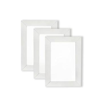 Imagem de Kit Com 3 Porta-Retratos A5 15x21cm | Com Vidro | Molduras Para Fotos | DecoraçãO Para Quarto E Sala(Branco)