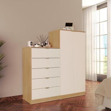 Imagem de Cômoda para Quarto 5 Gavetas 2 Portas Bella - Moveis Sul