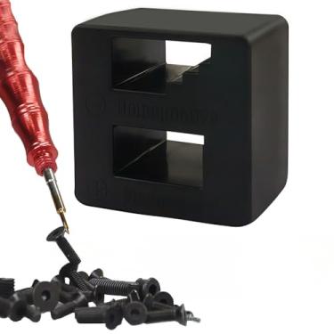Imagem de 1 pacote com desmagnetizador para pontas de chave de fenda, parafusos, brocas - faz ferramentas magnéticas - preto