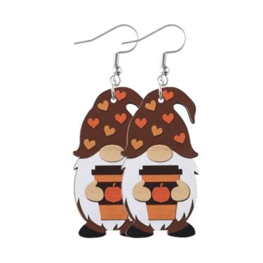 Imagem de Brincos femininos de Ação de Graças com pingente de gota de anão, roupas de Ação de Graças, acessórios de bijuteria, 2inch, Liga de aço, Sem pedra preciosa