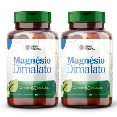 Imagem de Magnésio Dimalato 500mg 60 Capsulas - 2 Potes Energia, Vitalidade E Saúde Para O Corpo Todo!