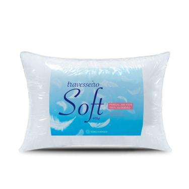 Imagem de Travesseiro Soft Percal 200 Fios 100% Algodão - Fibra Siliconada - Branco