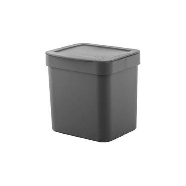 Imagem de Lixeira para Pia de Cozinha Trium 4,7l Chumbo Ou, Chumbo