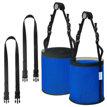 Imagem de OAHELAKE Bolsa de alimentação para cavalos, 2 peças, sacos de alimentação de malha respirável para cavalos, bolsa de alimentação de focinheira para grãos de alimentação, alimentador de design