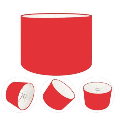 Imagem de Cúpula Abajur Cilíndrica Cp-7012 Ø30x25cm Vermelho - Vivare