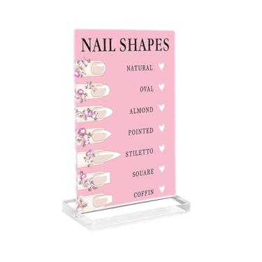 Imagem de MotiveTech Painel de acrílico de 2mm para exibição de nail art com base. Versátil e charmoso, ideal para exibir suas unhas. Perfeito para manicures e como, Rosa