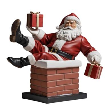 Imagem de Estátua personalizada de Papai Noel na chaminé personalizada a partir da sua foto para pai, mãe, chefe, família, decoração de férias