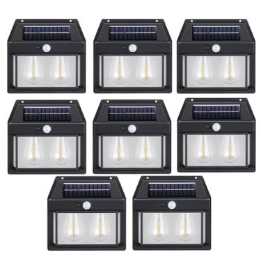 Imagem de Luminária De Parede Solar LED Para Jardim, Segurança Externa, Ângulo Amplo, Iluminação De Rua, À Prova D'água, Sensor De Movimento PIR Do Anoitecer Ao Amanhecer Para Residências Pacote Com 8/6(8pack)