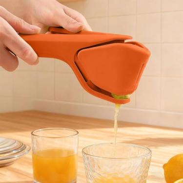 Imagem de Espremedor de limão manual portátil, espremedor de laranja dobrável, fácil de usar e limpar, espremedor cítrico compacto e eficiente para casa e viagens