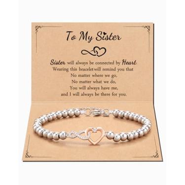 Imagem de Shonyin Pulseira Infinity Love para mulheres e meninas, bônus de cunhada, filha, namorada, nora, ótima avó, bônus para mãe, 18-20, Aço inoxidável, Sem Pedra Preciosa