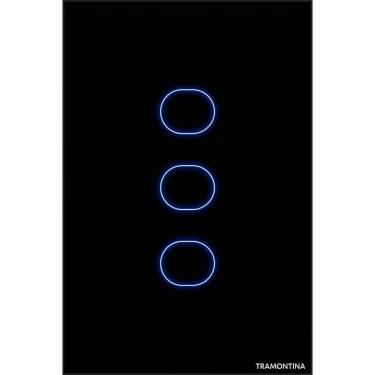 Imagem de Interruptor Touch Smart Tramontina Preto 3 Canais Tramontina