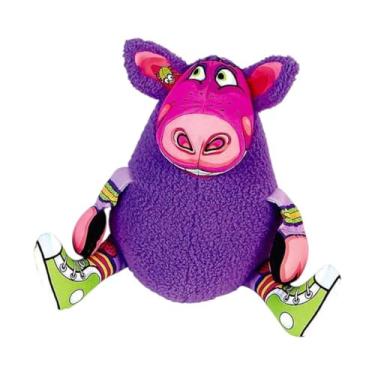 Imagem de Gruntley's Brinquedo para Cães, Porquinho de Pelúcia Rosa com Apito, 22 x 10 x 16 cm, Costura Tripla, para Cães de Pequeno Porte