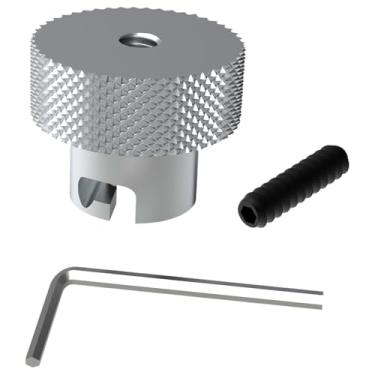 Imagem de AIRCMT Botão de liga de alumínio para parafuso de liberação de válvula de tomada de garrafa hidráulica, compatível com prensa de frete portuário, diâmetro de 0,95 cm, inclui parafuso de ajuste e chave