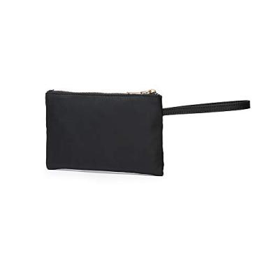 Imagem de Clutch feminina nova bolsa envelope de tecido - bolsa de armazenamento casual com forro simples, Preto-nylon, Small