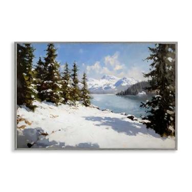 Imagem de Stupell Industries Way Up North Landscape Gray Framed Giclee Art, design by Petal Prints Design, 16 x 24