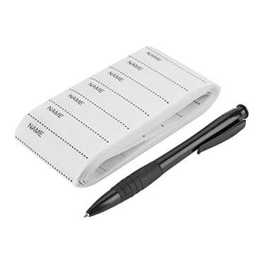 Imagem de 200 peças de etiquetas de roupas infantis autoadesivas, lavadoras e secadoras, autoadesivas, etiquetas com nome escrito à mão para material escolar, bolsas, garrafas, acampamento, brinquedos