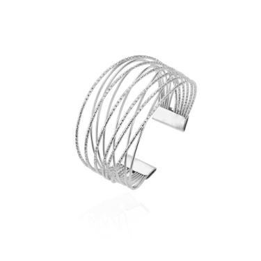 Imagem de Pulseiras femininas douradas e prateadas banhadas a ouro na moda, multicamadas, pulseira aberta em camadas, joias delicadas, vestido de deusa grega, presentes para aniversário, amizade, Natal, Large