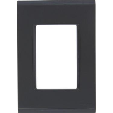 Imagem de Placa 3 Postos 4x2 Tramontina Liz Grafite Tramontina