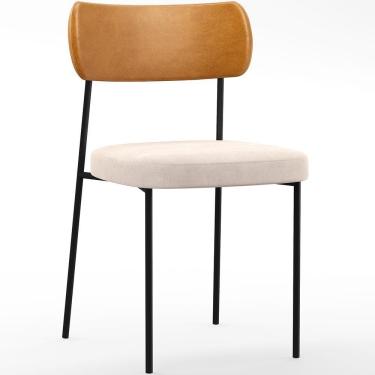 Imagem de Cadeira Para Sala De Jantar Melina L02 Whisky Suede Bege