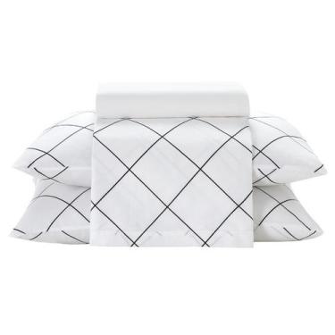 Imagem de Kit Jogo de Lençol Dohler 4 Peças Cama Queen Priori 100% Algodão, Orio