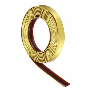 Imagem de HARFINGTON Moldura de acabamento de parede de 5 m x 2 cm, moldura de acabamento de moldagem e colagem, tira de destaque autoadesiva de PVC flexível para parede, teto, piso, armário, azulejo, borda