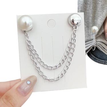 Imagem de Rrlihjgu Magnetic Clothing Clips - Clips Magnéticos Metálicos para Roupa com Corrente - Acessório de para Ajustar Mangas Calças Vestido Chapéu,Para Viagens Diárias e Deslocamentos