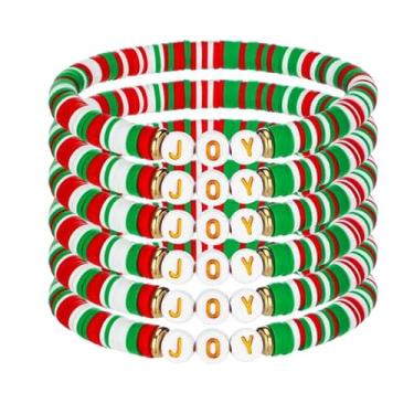 Imagem de 72ore Pulseiras de Natal para mulheres, pulseiras da amizade, presentes a granel, flocos de neve, bonecos de neve, Papai Noel, rena, Large, Sem Pedra Preciosa