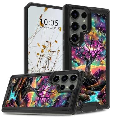 Imagem de RWUTYTIUL Capa para celular Samsung S24 Ultra 6,8 polegadas para mulheres e homens, capa protetora de camada dupla à prova de choque resistente de silicone para Samsung Galaxy S24 Ultra 5G, Creek