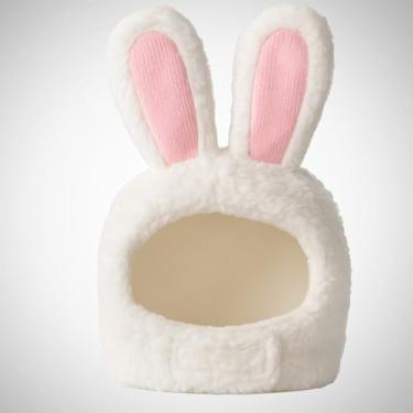 Imagem de Touca Pet Gorro Modelo Coelho para Cachorro e Gato (Branco)
