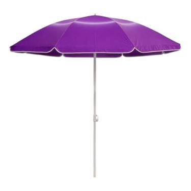 Imagem de Guarda Sol De Praia Gigante Piscina E Pesca Camping Verão 2025 Ombrelone Articulado Grande Sombrinha De Praia Sombreiro(Roxo 1,90M)