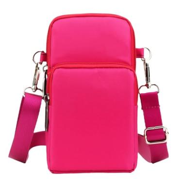 Imagem de Bolsas transversais leves pequenas bolsas para celular mini carteiras de pulso bolsa de ombro bolsa de braço bolsa de mão, rosa, Small, Bolsa transversal pequena