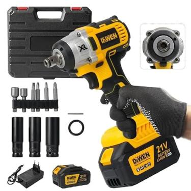 Imagem de Chave de Impacto 21V 2 em 1 com Motor Sem Escovas, 450 N.m de Torque, LED, Mandril 1/2", Bateria Li-Ion – Kit e Acessórios