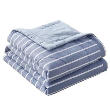 Imagem de Cobertor de cama de algodão refrescante, edredom térmico, dupla face, efeito frio, cobertor de fibra macia, reversível, colcha macia para o verão, ar-condicionado, colcha