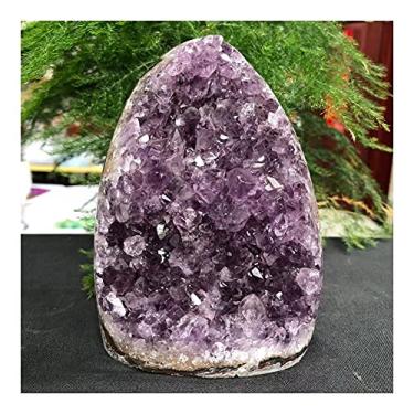 Imagem de Home Collections 1 peça 300-900g ametista natural geodo quartzo aglomerado de pedras preciosas de cristal decoração de quarto estética muito espiritual decoração de casa artesanato (tamanho: 700-800g)