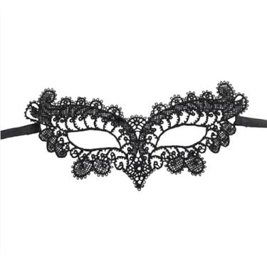 Imagem de Máscara Feminina Em Renda Bird Preta Baile Festas
